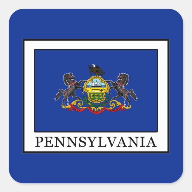 Pennsylvania Fyrkantigt Klistermärke (Framsida)