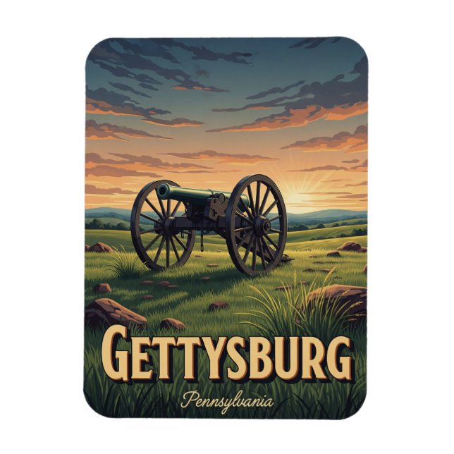 Pennsylvania Gettysburg Resor Magnet (Vertikal)