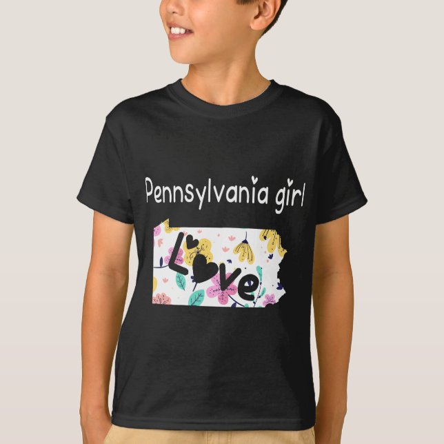 Pennsylvania Girl I Kärlek Pennsylvania Home Gift T Shirt (Framsida)