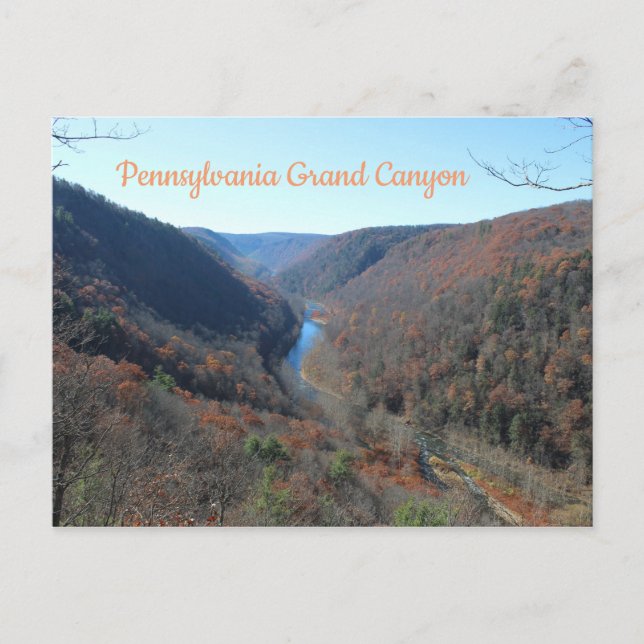 Pennsylvania Grand Canyon Postcard Äventyr PA Vykort (Framsida)