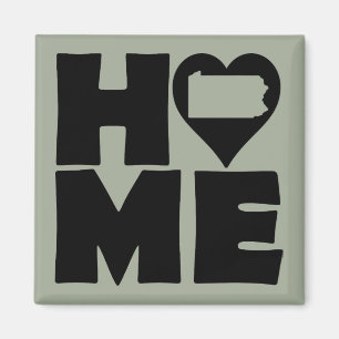 Pennsylvania Hem Heart State Kylskåp Magnet