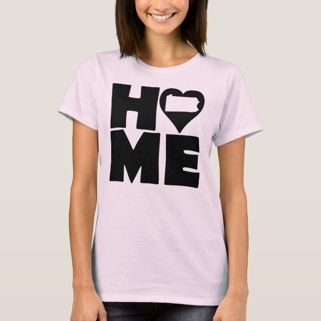 Pennsylvania Home Heart State Tees T-Shirt (Framsida)