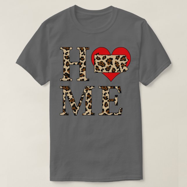 Pennsylvania Home Leopard Skriv ut T Shirt (Design framsida)