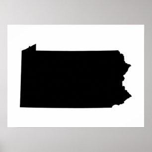 Pennsylvania i Black and White Poster