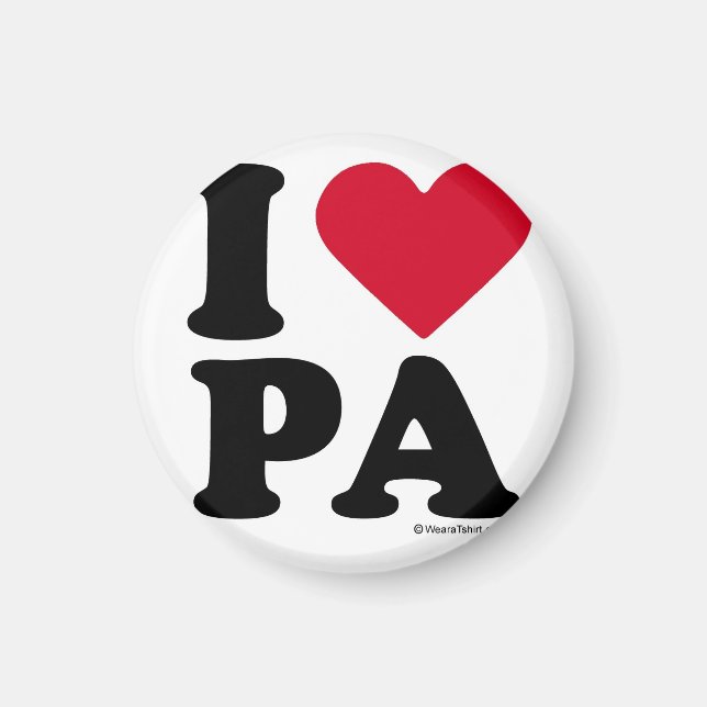 PENNSYLVANIA - "I KÄRLEK PA" "I KÄRLEK PENNSYLVANI MAGNET (Framsidan)