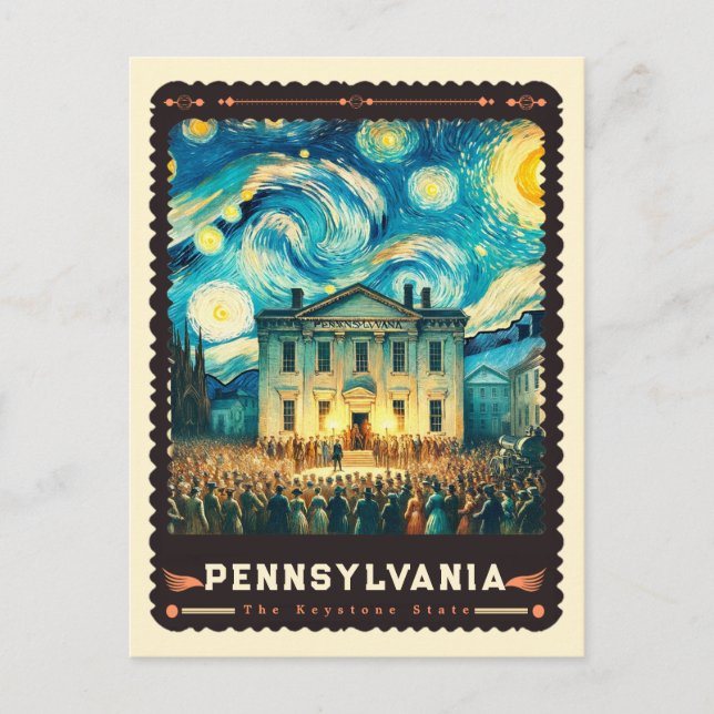 Pennsylvania | Inspirerad av Vincent Van Gogh Vykort (Framsida)