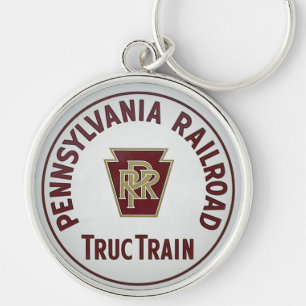 Pennsylvania järnväg tjänste- TrucTrain Rund Silverfärgad Nyckelring