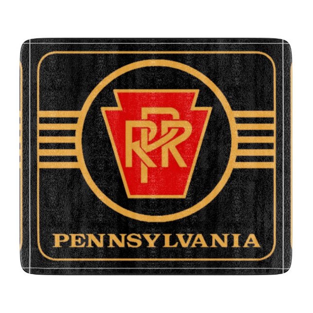 Pennsylvania järnväglogotyp, svart & guld (Framsidan)