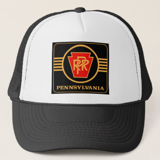 Pennsylvania järnväglogotyp, svart & guld keps
