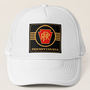 Pennsylvania järnväglogotyp, svart & guld truckerkeps