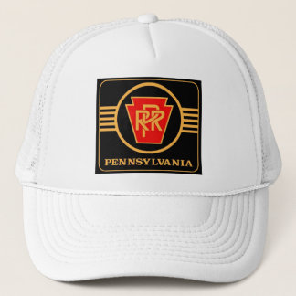 Pennsylvania järnväglogotyp, svart & guld truckerkeps