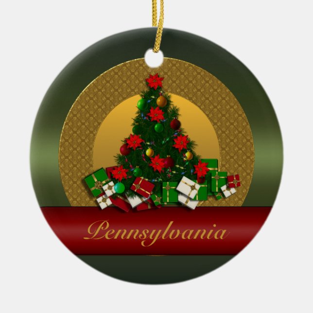 Pennsylvania julgranprydnad julgransprydnad keramik (Framsidan)
