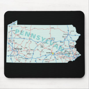 Pennsylvania Karta Mousepad Musmatta