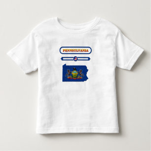 PENNSYLVANIA, KARTA OM PENNSYLVANIA. SAMER BRASIL T SHIRT