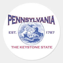 PENNSYLVANIA, Keystone State Runt Klistermärke
