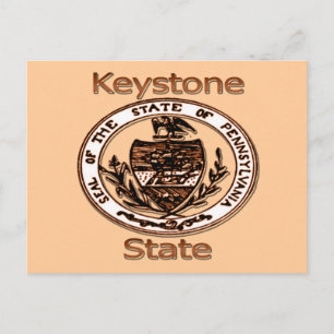 Pennsylvania Keystone State Seal Vykort
