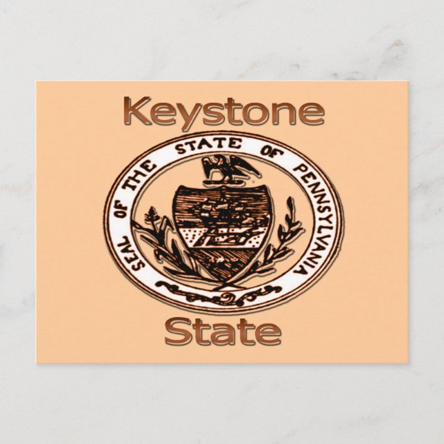 Pennsylvania Keystone State Seal Vykort (Framsida)