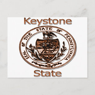 Pennsylvania Keystone State Seal Vykort