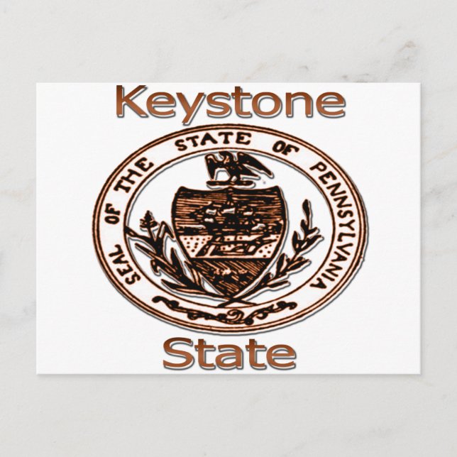 Pennsylvania Keystone State Seal Vykort (Framsida)