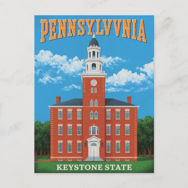 Pennsylvania Keystone State Vykort (Framsida)