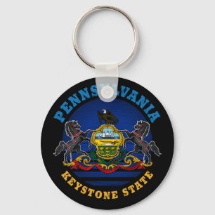PENNSYLVANIA KEYSTONE STATLIG FLAGGA NYCKELRING