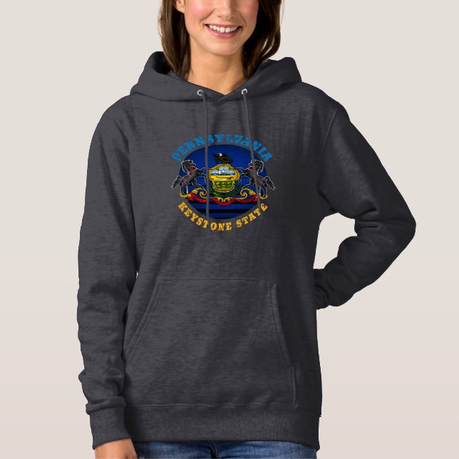 PENNSYLVANIA KEYSTONE STATLIG FLAGGA T SHIRT (Framsida)