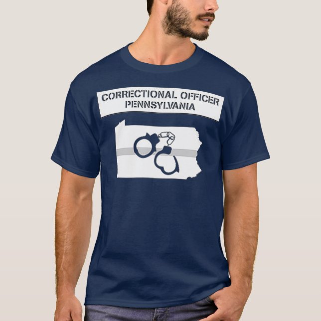 Pennsylvania korrektionsförrättare Thin Grått Line T Shirt (Framsida)