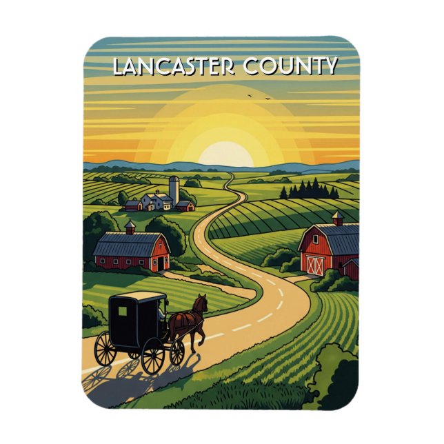 Pennsylvania Lancaster Travel Magnet (Vertikal)