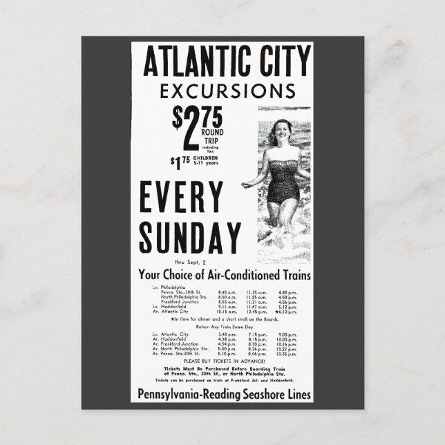 Pennsylvania Läsningskort för Linjer 1962 Vykort (Framsida)