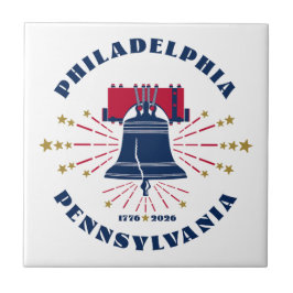 Pennsylvania, Liberty Bell 1776 Ceramic Tile Kakelplatta