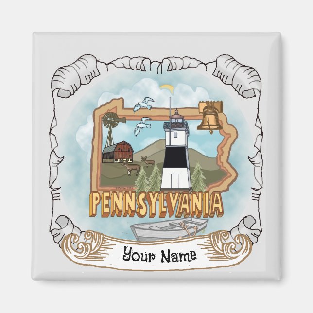 Pennsylvania Lighthouse Magnet (Framsidan)