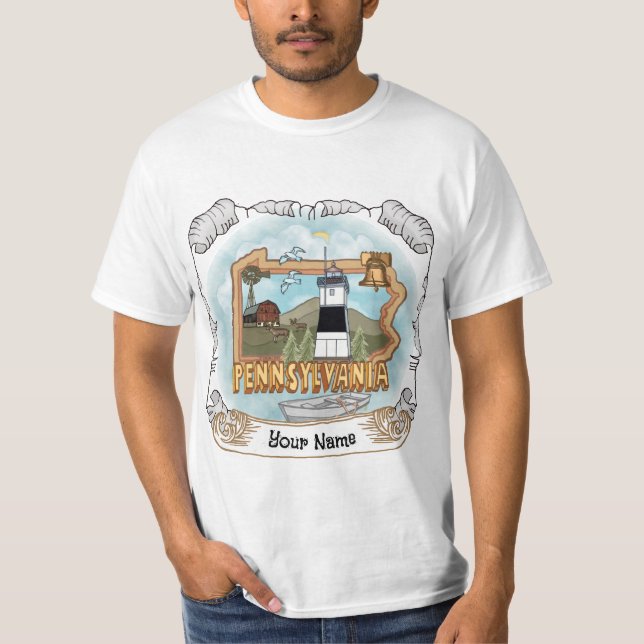 Pennsylvania Lighthouse T Shirt (Framsida)