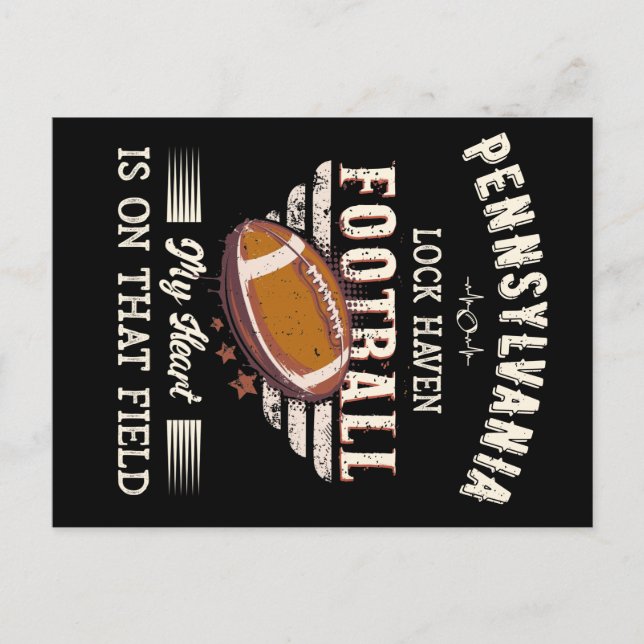 Pennsylvania Lock Haven American Football Vykort (Framsida)