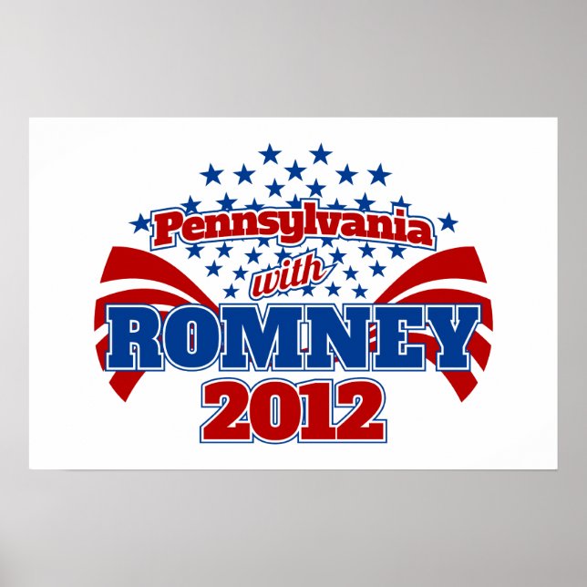 Pennsylvania med Romney 2012 Poster (Framsidan)