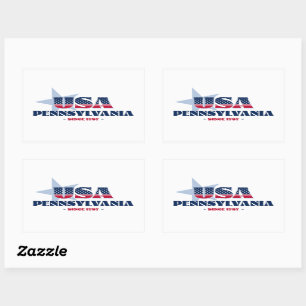Pennsylvania My Home State Sticker Rektangulärt Klistermärke