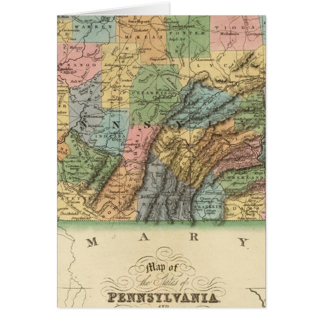 Pennsylvania, New jersey 2 Hälsningskort (Framsidan)