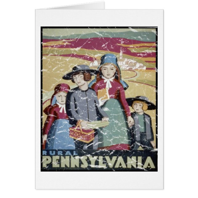 Pennsylvania - nödlidande hälsningskort (Framsidan)