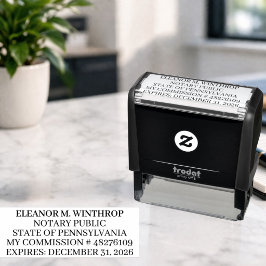 Pennsylvania Notary Public  Självfärgande Stämpel