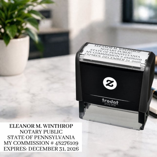 Pennsylvania Notary Public  Självfärgande Stämpel (Skapare uppladdad)