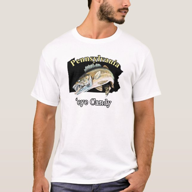 Pennsylvania "Öga Candy Walleye Fishing T-Shirt (Framsida)