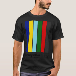 Pennsylvania Original Flagga Aesthetic Färg Design T Shirt