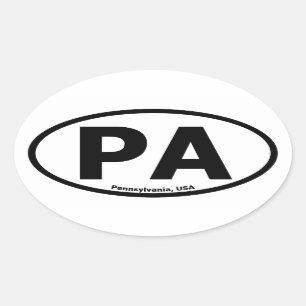 Pennsylvania Ovalklistermärke Ovalt Klistermärke