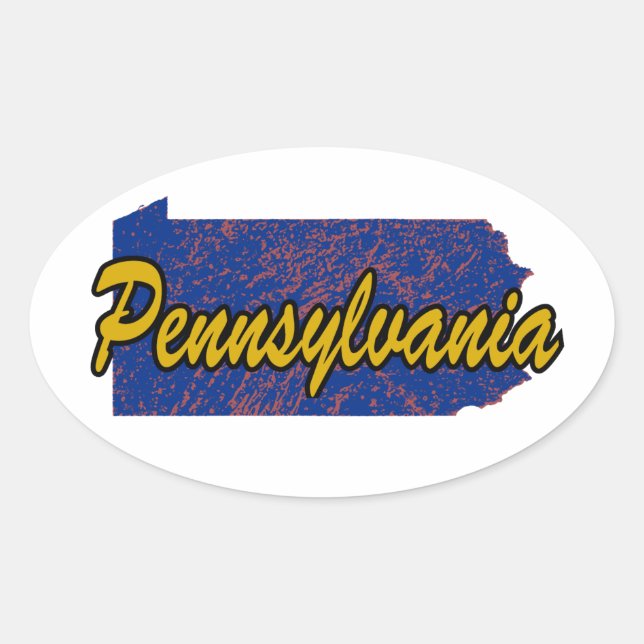 Pennsylvania Ovalt Klistermärke (Framsida)
