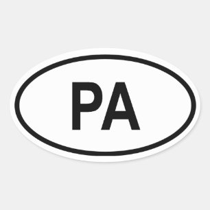 Pennsylvania ’PA’ Ovalt Klistermärke