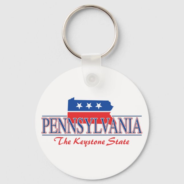Pennsylvania Patriotic Keychain Nyckelring (Framsida)