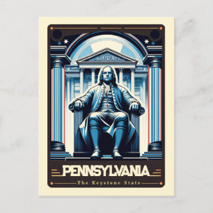 Pennsylvania Patriotisk Vintage Vykort