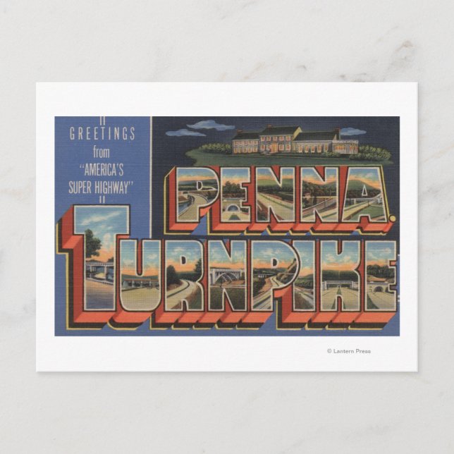 Pennsylvania - Pennsylvania Turnpike Vykort (Framsida)