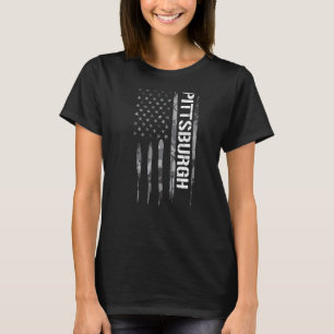 Pennsylvania Pittsburgh American Flagga Ord T Shirt