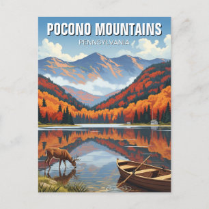 Pennsylvania Pocono Mountains Travel Vykort