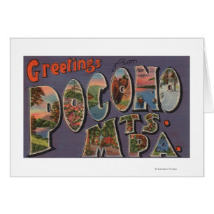 Pennsylvania - Pocono Mountians Hälsningskort